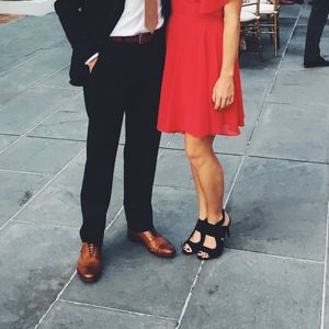 Impo Stretch Black Open Toe Heels